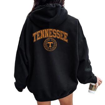 Tennessee Classic Tn Orange Retro Varsity Vintage Women Oversized Hoodie Back Print - Thegiftio UK
