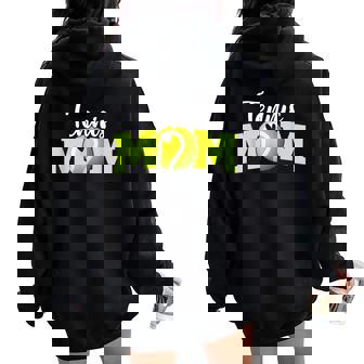 Tennis Mom Cute Letter Print Cute Mother's Day Women Oversized Hoodie Back Print - Thegiftio