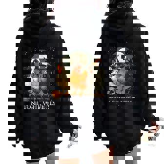 Tonight We Fly Chicken Spooky Season Farm Halloween Women Oversized Hoodie Back Print | Mazezy