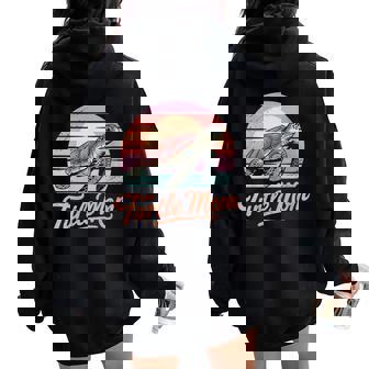 Tortue Maman Rétro Tortue Animal Tortueintage Tortue Sweat à capuche oversize pour femme avec imprimé dans le dos - Cadeauxyz