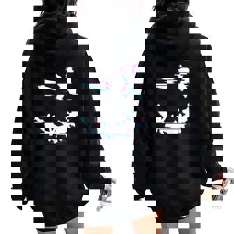 Trippy Goa Rave Trajes Hombre In Mangas Women Oversized Hoodie Back Print - Regaloses