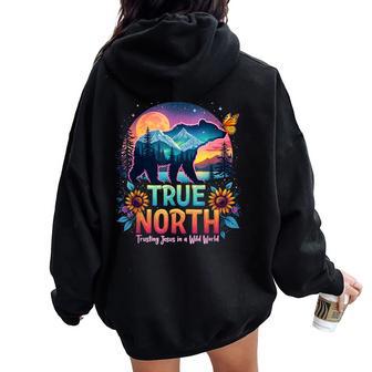 True North Vbs 2025 Trusting Jesus Christian Camp Women Oversized Hoodie Back Print - Thegiftio UK