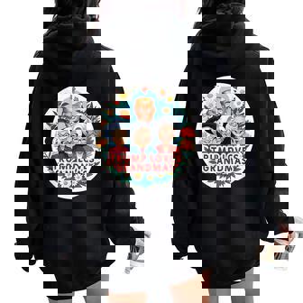 Trump Loves Grandmas Grandma Mother's Day Women Oversized Hoodie Back Print - Thegiftio