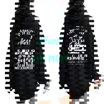 I Have Two Titles Aunt And Cat Mom Fur Mama Women Oversized Hoodie Back Print - Thegiftio UK