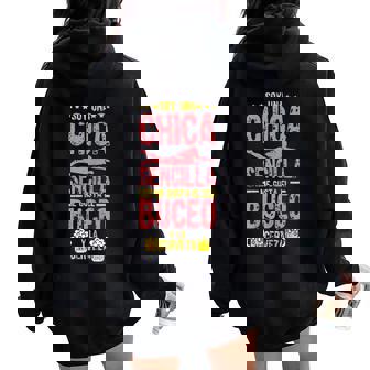 Una Chicaencilla Buceo Cerveza Buzo Deporte Regalo Women Oversized Hoodie Back Print - Regaloses
