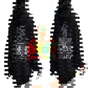 Unapologetically Black Woman Junenth 1865 Periodic Women Women Oversized Hoodie Back Print - Thegiftio