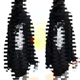 Vegan Mamacado Mother Mom Plant Based Food Vegetarian Women Oversized Hoodie Back Print - Thegiftio