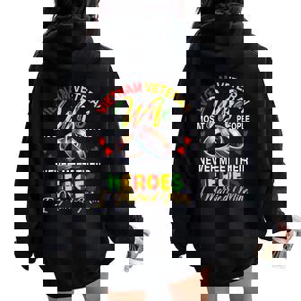 Vietnam Veteran Wife People Never Meet Heroes I Married Mine Women Oversized Hoodie Back Print | Mazezy