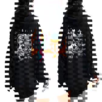 Vikingo Y Unicornio Niños Niñas Hombres Es Niños Y Adultos Women Oversized Hoodie Back Print - Regaloses