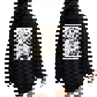 Vintage 1940S Besando Lesbianas Es Lgbt Queer Amor Meme Women Oversized Hoodie Back Print - Regaloses