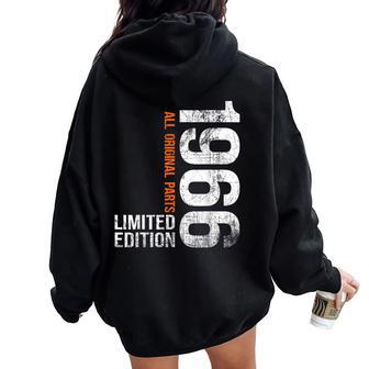 Vintage 1966 59Th Birthday 59 Years Old Women Oversized Hoodie Back Print - Thegiftio UK