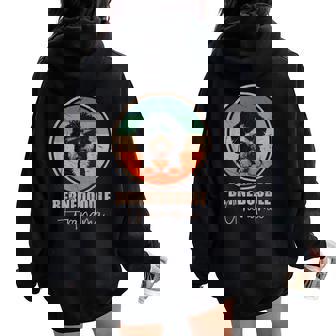 Vintage Bernedoodle Grandma Dog Owner Mom Women Oversized Hoodie Back Print | Mazezy