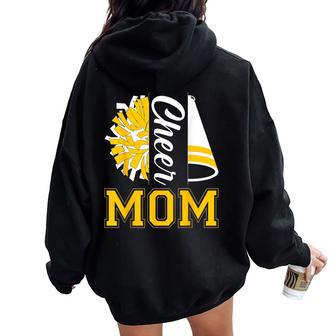 Vintage Cheer Mom Proud Cheerleader Mama Mother Women Women Oversized Hoodie Back Print - Thegiftio UK
