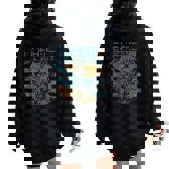 Vintage Coheeds Circle Distressed Dragonfly Grunge Style Women Oversized Hoodie Back Print | Mazezy