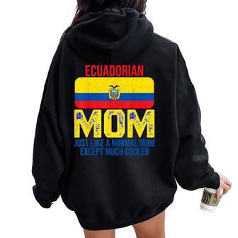 Vintage Ecuadorian Mom Ecuador Flag For Mother's Day Women Oversized Hoodie Back Print - Thegiftio UK