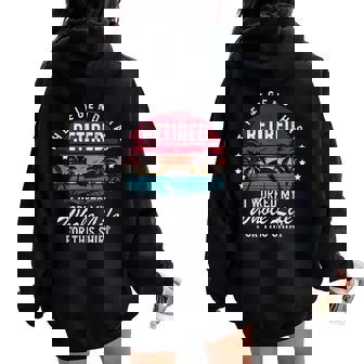 Vintage Retirement Retired Women Women Oversized Hoodie Back Print | Seseable FR