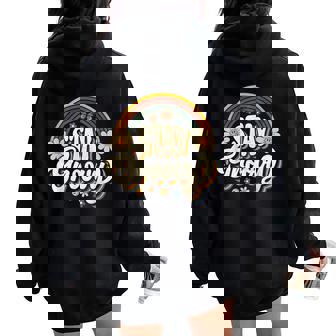 Vintagetay A Groovy 60S 70S Peace Positive Mind ヒッピー レディース オーバーサイズ パーカー バックプリント - Kawaiitshirt