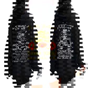 Virgo Queen Black Woman With Cap Camo It's My Birthday Women Oversized Hoodie Back Print - Thegiftio