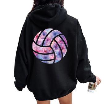 Volleyball Flower Graphic Women Oversized Hoodie Back Print - Thegiftio UK