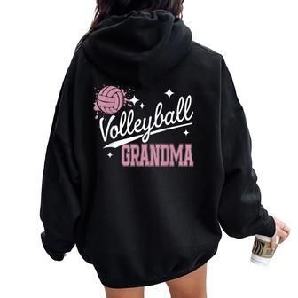 Volleyball Grandma Sport Volleyball Player Women Oversized Hoodie Back Print - Thegiftio UK