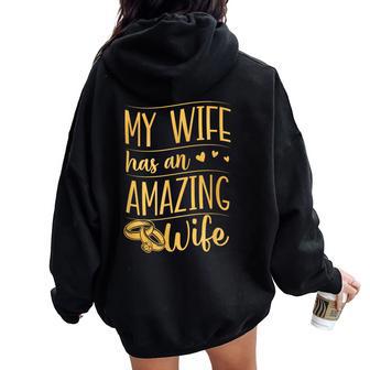 My Wife Has An Amazing Wife Couple Lesbian Wife Felpa con cappuccio oversize da donna con stampa posteriore - Novitaregali