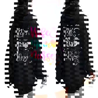 Wife Mom Nurse For Women Women Oversized Hoodie Back Print | Mazezy