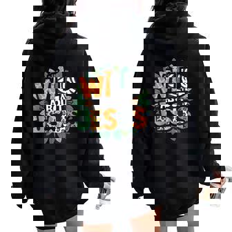 Wild About S Jesus Christian Believer Leopard Zebra Print Women Oversized Hoodie Back Print - Thegiftio