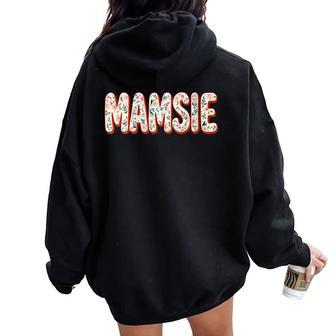 Wildflowers Mamsie Floral Mother's Day Mamsie Women Oversized Hoodie Back Print - Thegiftio UK
