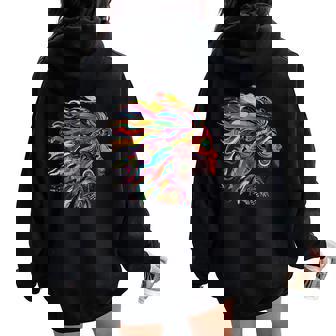 Woman Natural Roots Hair Rainbow Dashiki African Tribal Women Oversized Hoodie Back Print | Seseable CA