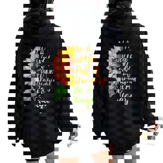 In A World Full Of Grandmas Be A Gaga Grandma Quote Women Oversized Hoodie Back Print - Seseable