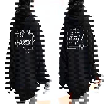 World's Okayest Mom Mom Life Mother's Day Women Oversized Hoodie Back Print | Mazezy