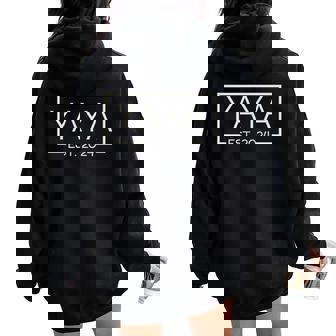 Yaya Est 2024 New Mom Mother's Day Pocket Women Oversized Hoodie Back Print | Mazezy
