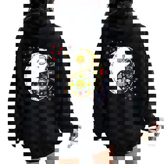 Ymbole Coloré Pour Tao Yin Et Yang Qi Gong Ou Tai Chi Sweat à capuche oversize pour femme avec imprimé dans le dos - Cadeauxyz