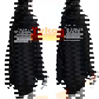 Yukon Oklahoma Estilo Retro De Los Años 80 Women Oversized Hoodie Back Print - Regaloses