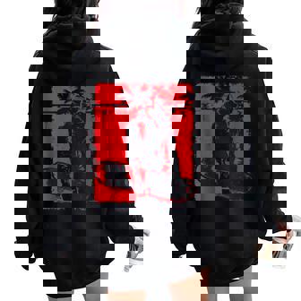 Zombiekateboarder Distressed Zombie Lovers Hombres Es In Mangas Women Oversized Hoodie Back Print - Regaloses