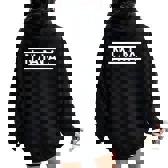 「Nana」ヘボン式「なな」「ナナ」下の名前 ローマ字 名入れ 名乗り ラテン文字 綴り レディース オーバーサイズ パーカー バックプリント - Kawaiitshirt