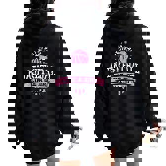 はい、私は女の子のようにバスケットボールをします レディース オーバーサイズ パーカー バックプリント - Kawaiitshirt