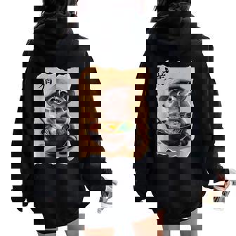 アライグマ 男性 女性 かわいい 食べる ラーメン 和 タヌキ レディース オーバーサイズ パーカー バックプリント - Kawaiitshirt