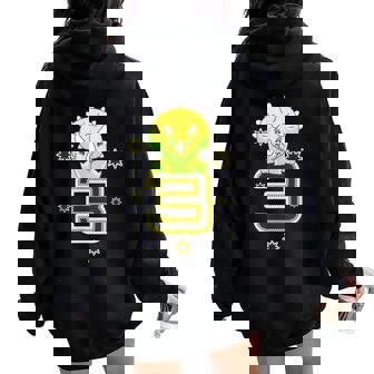 キッズ 3歳 赤ちゃん トリケラトプス 誕生日 恐竜 男の子 女の子 レディース オーバーサイズ パーカー バックプリント - Kawaiitshirt