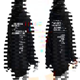 クールなアフリカの地図アート 男性 女性 アフリカの図書館読者 レディース オーバーサイズ パーカー バックプリント - Kawaiitshirt