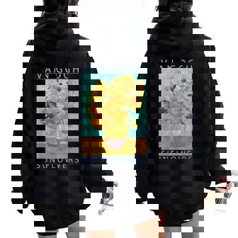ゴッホ 面白いtシャツ ひまわり 名作 アート 花 印象派 絵画 メンズ レディース 服 美術 油彩画 レディース オーバーサイズ パーカー バックプリント - Kawaiitshirt