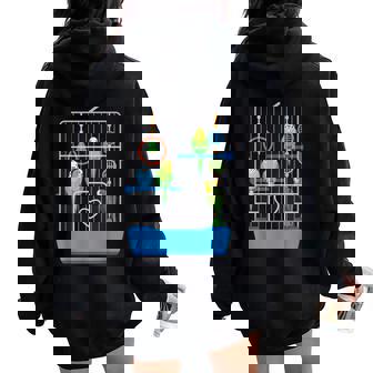 セキセイインコ かわいい 鳥 飼い主 ペット ギフト 女の子 レディース オーバーサイズ パーカー バックプリント - Kawaiitshirt