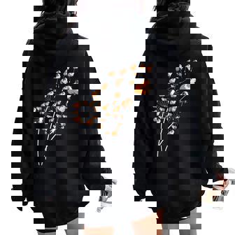 タンポポのモルモットの花、花のモルモットの木 レディース オーバーサイズ パーカー バックプリント - Kawaiitshirt