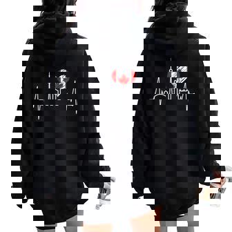 トロント スカイライン ハートビート カナダ国旗 男性用 女性用 カナダ レディース オーバーサイズ パーカー バックプリント - Kawaiitshirt