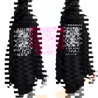 バドミントン クイーン プレイヤー 女の子 ママ 母の日 コケット リボン レディース オーバーサイズ パーカー バックプリント - Kawaiitshirt