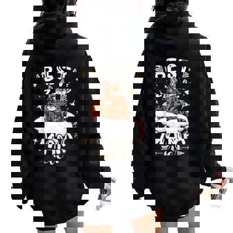 ベンガル猫のお母さんと子猫、母の日、お母さん レディース オーバーサイズ パーカー バックプリント - Kawaiitshirt