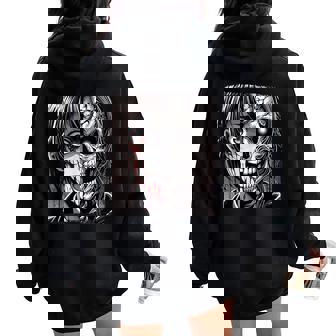 ホラー アニメ 漫画 日本 日本人 不気味 アニメ 女の子 レディース オーバーサイズ パーカー バックプリント - Kawaiitshirt