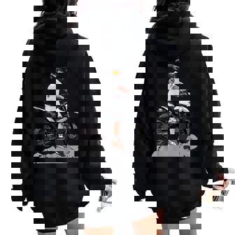 モタード・コミックス、男性にも女性にも素敵な贈り物のアイデア レディース オーバーサイズ パーカー バックプリント - Kawaiitshirt