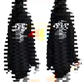 作家 アート 男性 女性 小説 執筆 小説家 作家 レディース オーバーサイズ パーカー バックプリント - Kawaiitshirt