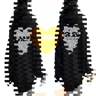 女性用および男性用コーチハートスポーツコーチ レディース オーバーサイズ パーカー バックプリント - Kawaiitshirt